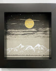 Snowy Mountain and a Cloudy Night Sky - Grey and Gold Collection 