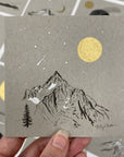 Mountain, Libra and Shooting Star - Grey and Gold Collection 