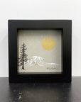 Snow capped mountain - Grey and Gold Collection 