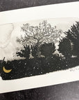 Beauty in the Upside Down 54 - Oak Tree - Original Drawing - 4”x6”