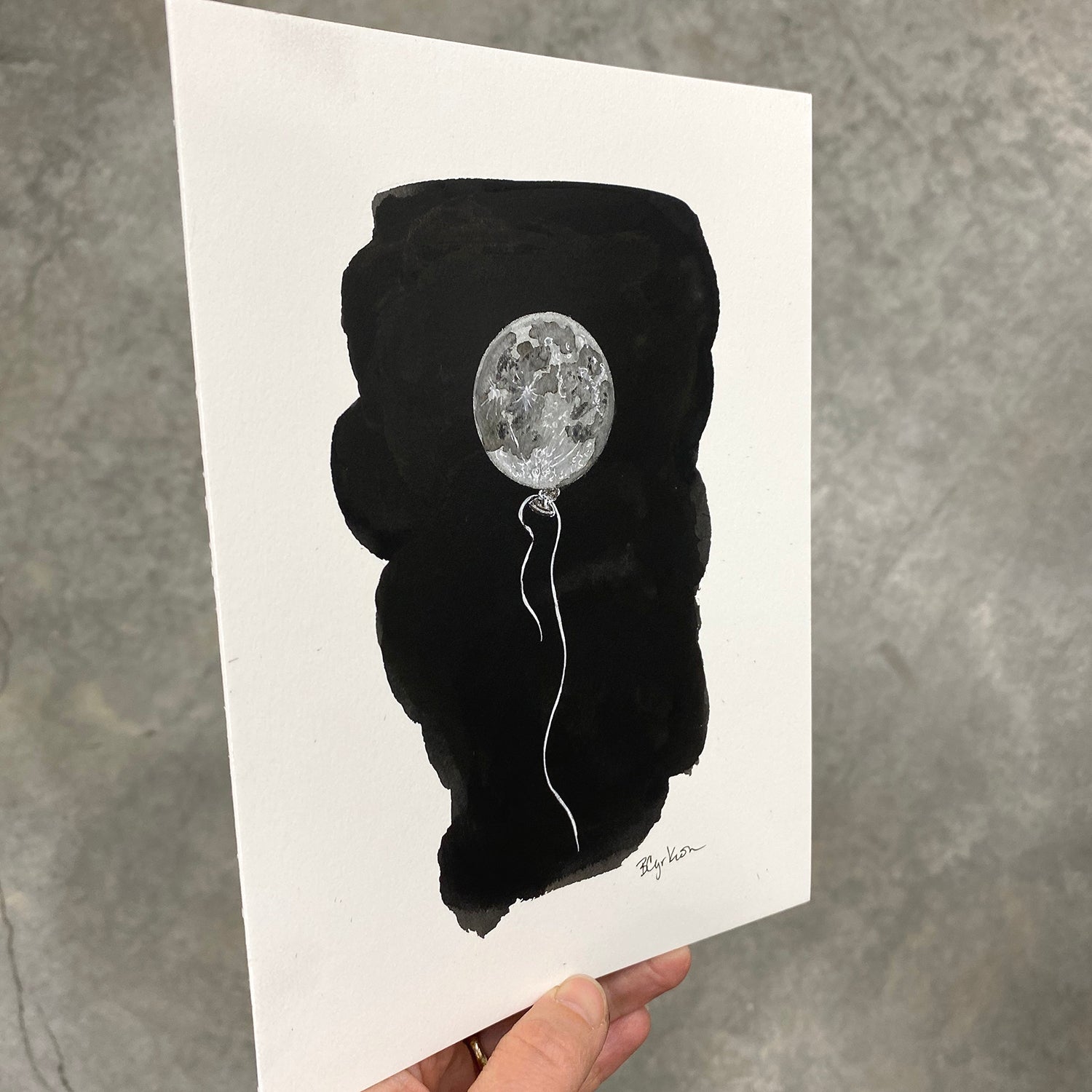 Float - Moon Balloon Art Print - Print to Order