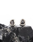 Meteorite Post Earrings in Sterling Silver - Ready to ship