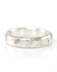 Molten Texture Ring in Palladium Sterling Silver - size 5 - Ready to Ship - Beth Cyr Handmade Jewelry