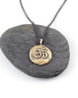 Om Pendant - 14k Yellow Gold - Ready to Ship - Beth Cyr Handmade Jewelry