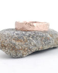 Love Rocks Hammered Wedding Rings in Rose Gold - Made to order - Beth Cyr Handmade Jewelry