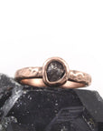 Single Meteorite Ring in 14k Rose Gold - size 6 - Ready to Ship - Beth Cyr Handmade Jewelry