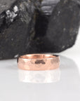 Simple Hammered Ring in Rose Gold - Made to order