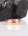 Simple Hammered Ring in Yellow Gold - Made to order