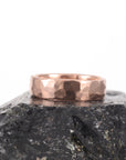 Simple Hammered Ring in Rose Gold - Made to order