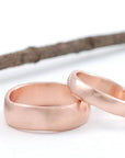 Simplicity Wedding Rings in Rose or Green Gold - Made to Order - Beth Cyr Handmade Jewelry