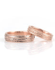 Tree Bark Wedding Rings in Rose Gold - Made to Order - Beth Cyr Handmade Jewelry