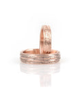 Tree Bark Wedding Rings in Rose Gold - Made to Order - Beth Cyr Handmade Jewelry