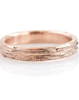 Tree Bark Wedding Rings in Rose Gold - Made to Order - Beth Cyr Handmade Jewelry