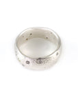 Scattered Diamonds in Sand in Palladium Sterling Silver - size 5 3/4 - Ready to Ship - Beth Cyr Handmade Jewelry