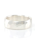 Simple Hammered Ring in Palladium Sterling Silver - Size 8 1/4 - Ready to Ship - Beth Cyr Handmade Jewelry