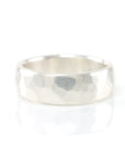 Simple Hammered Ring in Palladium Sterling Silver - Size 8 1/4 - Ready to Ship - Beth Cyr Handmade Jewelry