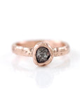 Single Meteorite Ring in 14k Rose Gold - size 6 - Ready to Ship - Beth Cyr Handmade Jewelry