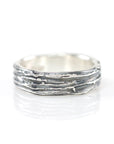 Tree Bark Ring in Palladium Sterling Silver - Size 5 - Ready to Ship - Beth Cyr Handmade Jewelry