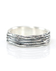 Tree Bark Ring in Palladium Sterling Silver - Size 5 - Ready to Ship - Beth Cyr Handmade Jewelry