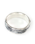 Tree Bark Ring in Palladium Sterling Silver - Size 5 - Ready to Ship - Beth Cyr Handmade Jewelry