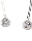 Sterling Silver Om Pendant - (small om design) - Ready to Ship - Beth Cyr Handmade Jewelry