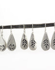 Botanical Imprint earrings - sterling silver - ready to ship - Beth Cyr Handmade Jewelry