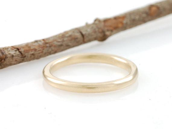 Simplicity Wedding Rings in Yellow Gold - Made to Order - Beth Cyr Handmade Jewelry