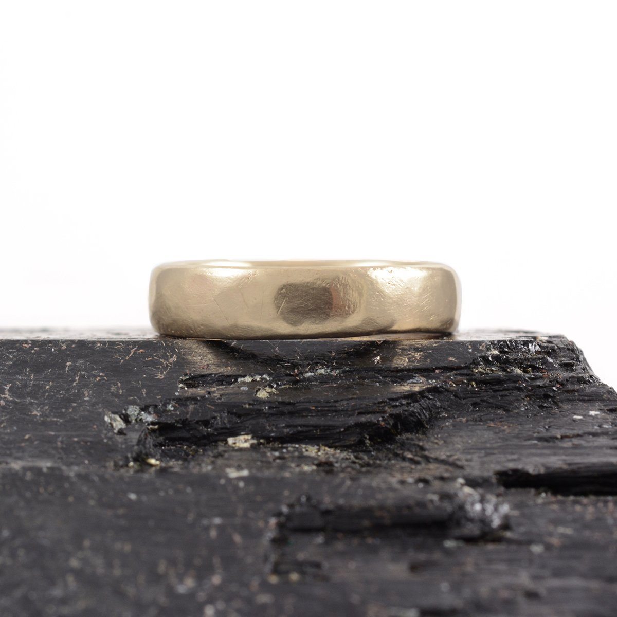 Worn Texture Wedding Rings in Yellow Gold - Made to Order - Beth Cyr Handmade Jewelry